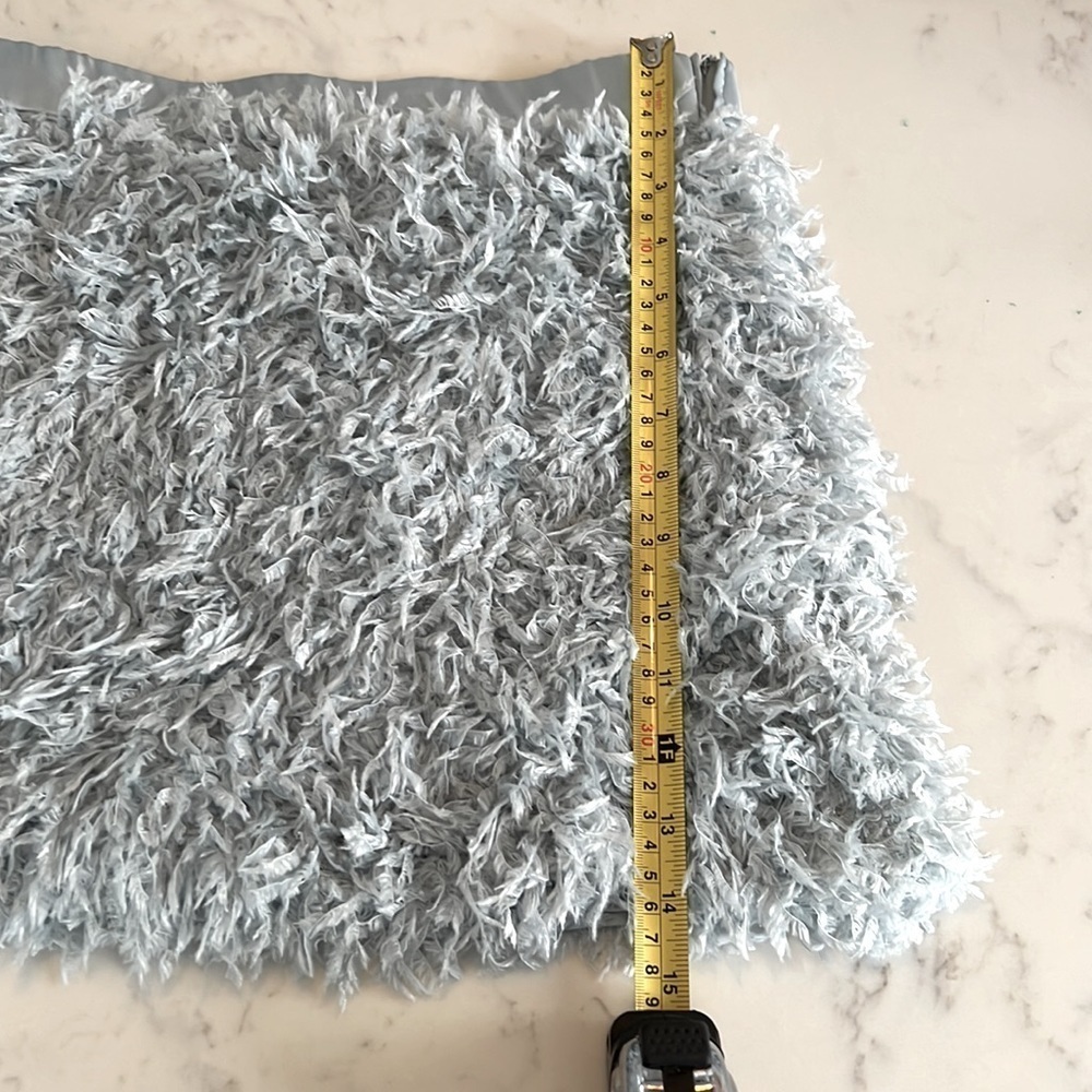 Zara Blue Faux Feather Mini Skirt size M - Picture 7 of 9